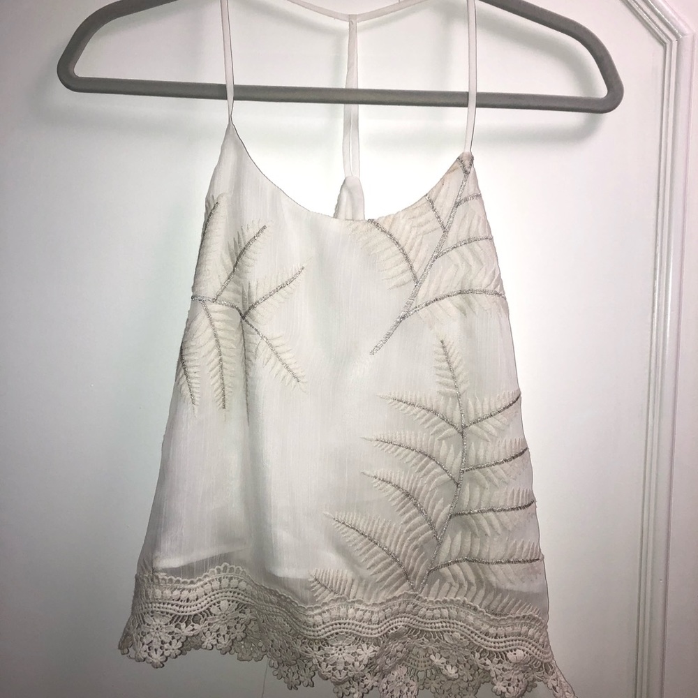 White bottom lace top